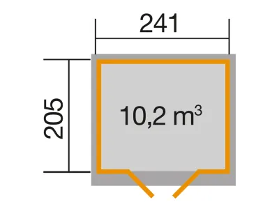 Gartenhaus 218 Gr. 1 28 mm naturbelassen Produktbild #2