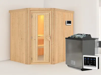 Sauna Systemsauna Siirin, inkl. 9 kW Bio-Ofen mit externer Steuerung Produktbild #1