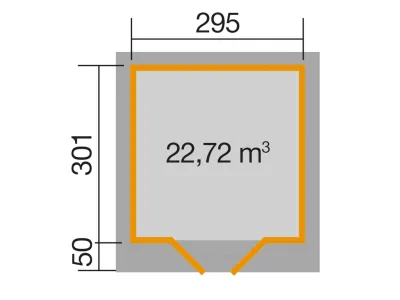 Gartenhaus Designhaus 126 Gr. 3 28 mm naturbelassen Produktbild #3