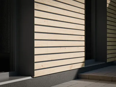 Fassade Rhombusleiste kanadische Lärche mit schwarzer Feder Produktbild #3
