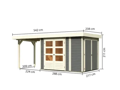 Gartenhaus Retola 2 Set terragrau Produktbild #3