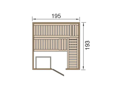 Sauna Massivholz-Elementsauna Kemi 4 GT graphit Ganzglastür Produktbild #2