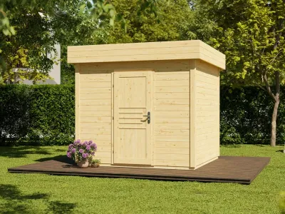 Gartenhaus Livo 1 28 mm naturbelassen Produktbild #1