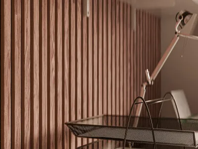 Akustikpaneele Wandverkleidung Walnut 240 cm Filz schwarz Produktbild #7