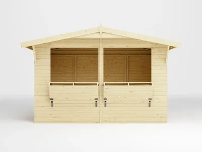 Marktstand - Verkaufsstand Stella 8,2 m² 16 mm naturbelassen inkl. Boden Produktbild #7