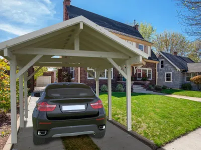 Carport Robert 11,7 m² transparent tauchimprägniert Produktbild #1