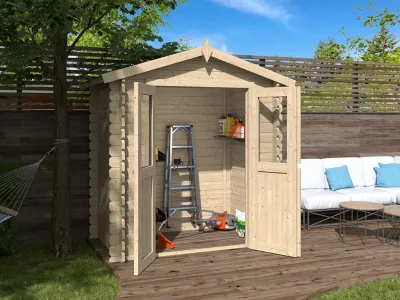 Gartenhaus BBH "Mini 2 A" 28 mm Satteldach Produktbild #1