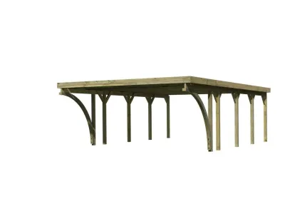 Carport Doppel 3 CLASSIC inkl. 2 Einfahrtsbögen Produktbild #2