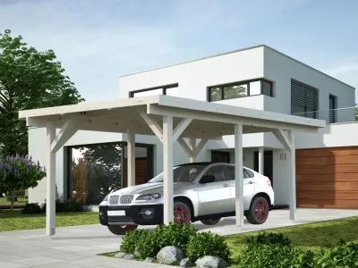 Carport Karl 11,7 m² naturbelassen Produktbild #1