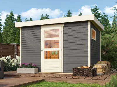 Gartenhaus Bielefeld 2 19 mm terragrau Produktbild #1