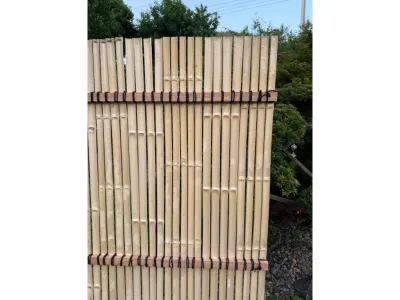 Sichtschutzzaun Bambus Slim Natur Produktbild #2