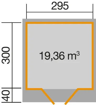 Gartenhaus 179 Gr. 4 28 mm anthrazit Produktbild #2