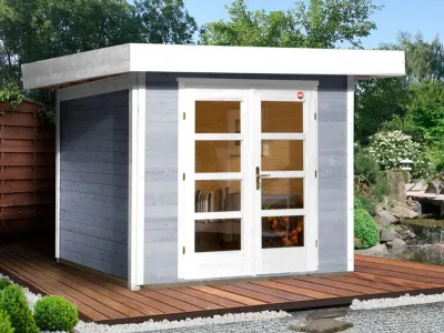 Gartenhaus Designhaus 126 Gr. 2 28 mm grau Produktbild #1