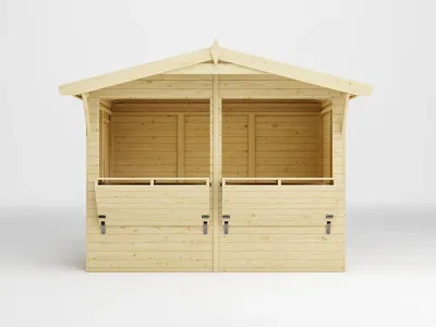 Marktstand - Verkaufsstand Stella 5 m² 16 mm naturbelassen inkl. Boden Produktbild #7
