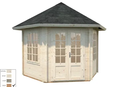 Pavillon Hanna 7,6 m² braun tauchimprägniert Produktbild #2
