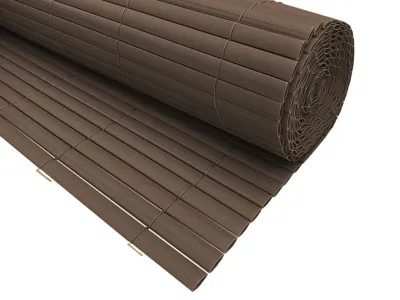 PVC Zaun Sichtschutzzaun Sichtschutzmatte Braun 300 x 200 cm Produktbild #1