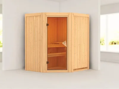 Systemsauna Taurin bronzierte Ganzglastür Produktbild #1
