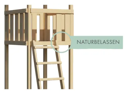 Spielturm Ritterburg Löwenherz SET naturbelassen Produktbild #4