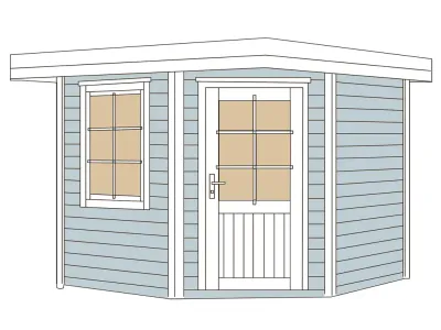 Gartenhaus Designahus 213 Gr. 2 28 mm grau Produktbild #3