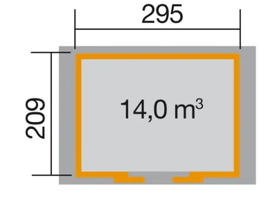 Gerätehaus 228 21 mm schwedenrot Produktbild #2