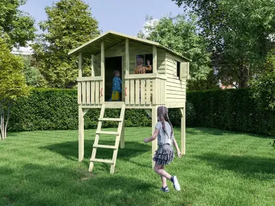 Stelzenhaus SMART PLUS Leon kesseldruckimprägniert Produktbild #1