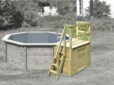 Holzpool Modell X1, inkl. Terrasse & Filteranlage  Produktbild #15
