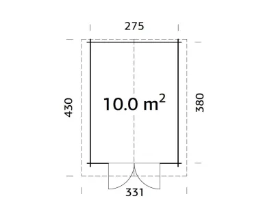 Gartenhaus Blockbohlenhaus Lotta 10,0 m² 34 mm transparent tauchimprägniert Produktbild #2