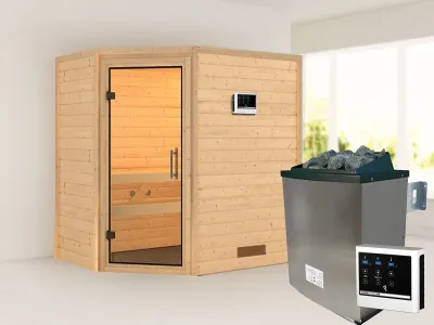 Sauna Massivholzsauna Svea, inkl. 9 kW Ofen mit externer Steuerung Produktbild #14