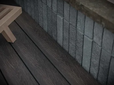 Terrassendiele WPC dunkelbraun Holzoptik geprägte Oberfläche Produktbild #4