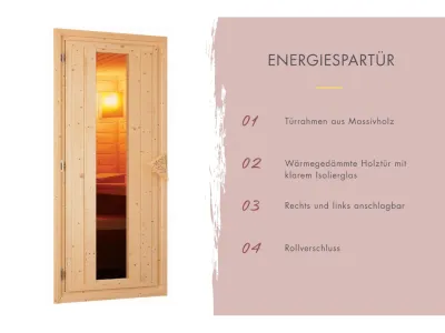 Saunahaus Musta Royal 73 mm naturbelassen Produktbild #4