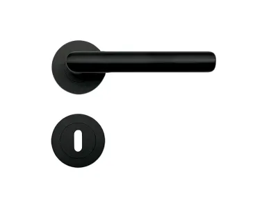Drückergarnitur Nera Premium, Edelstahl schwarz Produktbild #1