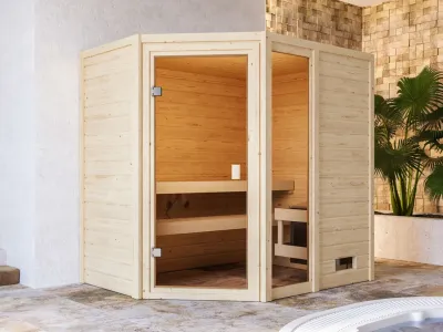 Sauna Jada mit bronzierter Glastür Produktbild #1