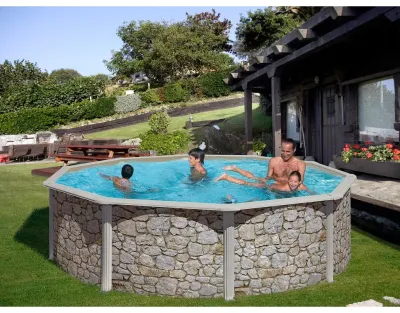 Poolset Feeling Steinoptik Ø 4,6 x 1,2 m Produktbild #1