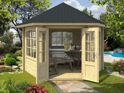 Pavillon Gartenlaube Ilmenau naturbelassen Produktbild #2