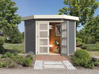 Gartenhaus Goldheim 5 19 mm terragrau Produktbild #7