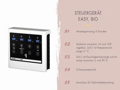 Sauna Amelia 2 SET mit Ofen 9 kW, Bio externer Steuerung Produktbild #6