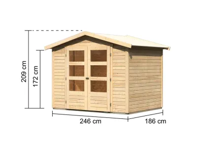 Gartenhaus Carlton 3 19 mm naturbelassen Produktbild #6