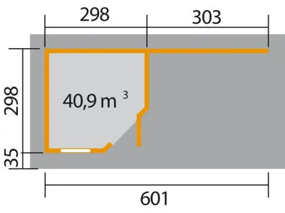 Gartenhaus Designhaus 213 B Gr. 2 28 mm schwedenrot Produktbild #2