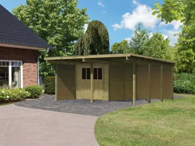 Carport SPARSET Flachdachcarport 2 kdi Produktbild #2