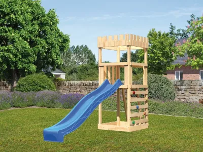 Spielturm Ritterburg Löwenherz SET naturbelassen Produktbild #1