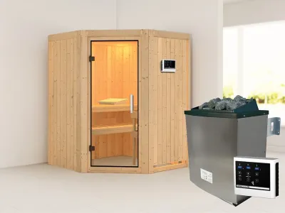 Sauna Systemsauna Larin, inkl. 9 kW Ofen mit externer Steuerung Produktbild #1