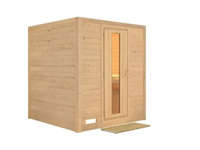 Massivholzsauna Mojave Holztür mit Isolierglas Produktbild #4
