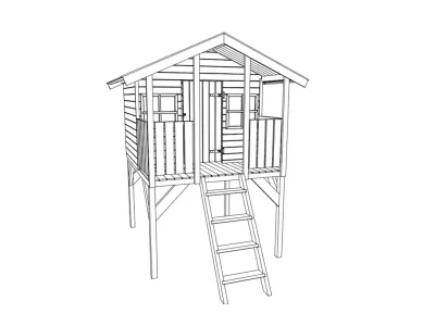 Stelzenhaus Toby inkl. Rutsche pink Produktbild #4