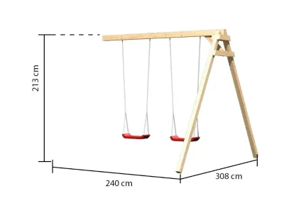 Spielturm Frieda naturbelassen inkl. Doppelschaukel Produktbild #2