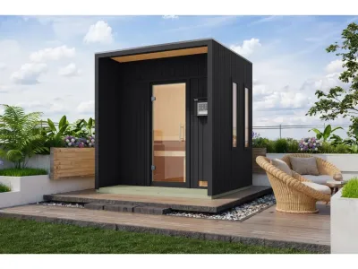 Saunahaus Arcadia 73 mm schwarz Produktbild #1