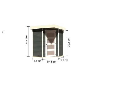 Gartenhaus Schwandorf 3 19 mm terragrau Produktbild #8