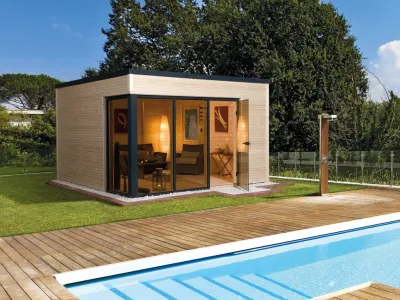 Gartenhaus Designhaus Cubilis Gr. 1 45 mm naturbelassen Produktbild #1