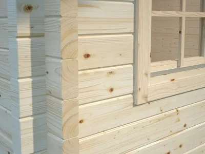 Gartenhaus Blockbohlenhaus Helena 15,1 m² 70 mm braun tauchimprägniert Produktbild #7