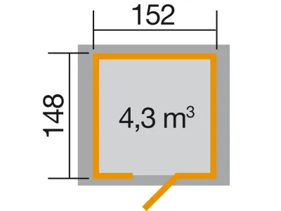 Gerätehaus 317 Gr. 2 19 mm lasiert Produktbild #2