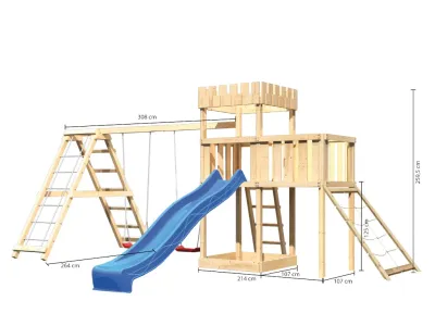 Spielturm Ritterburg Löwenherz SET naturbelassen Produktbild #3